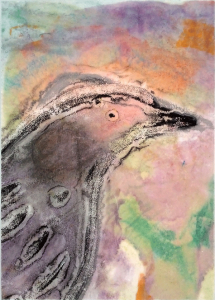 encaustic-monotype-bird-meditation